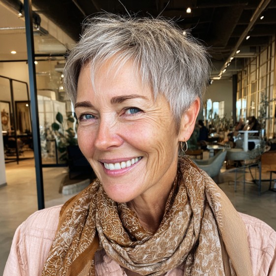 Stylish Textured Short Cut with Light Layers