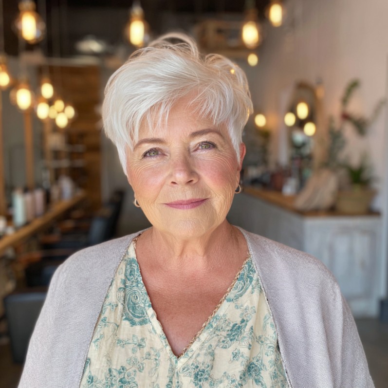 Textured Bright White Crop with Soft Layers