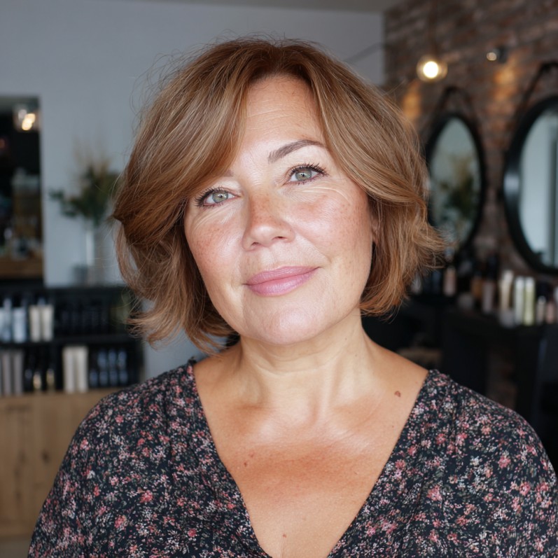 Textured Mid-Length Cut with Soft Waves