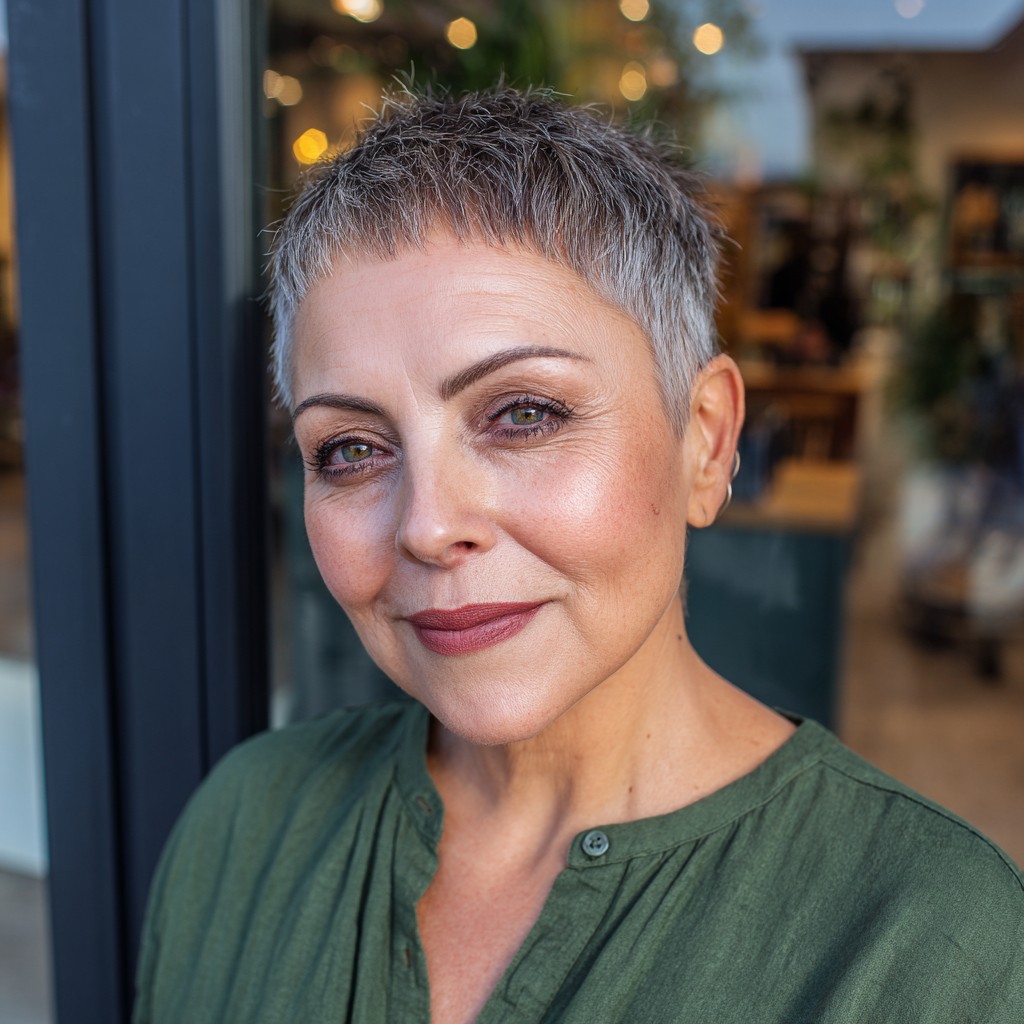 Textured Short Pixie Cut with Subtle Layers
