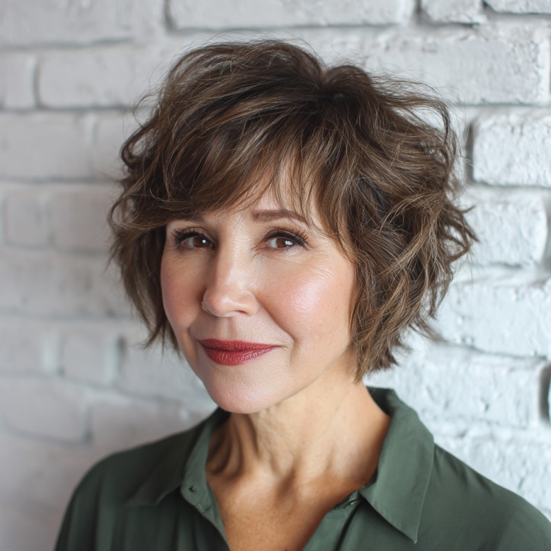 Textured Short Shag with Soft Waves