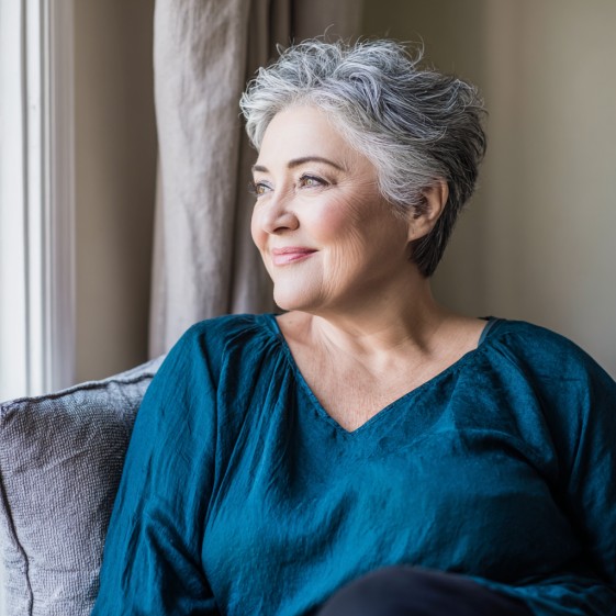 Textured Short Silver Crop with Soft Volume