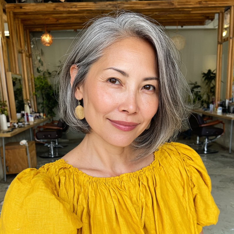 Textured Shoulder-Length Cut with Soft Waves