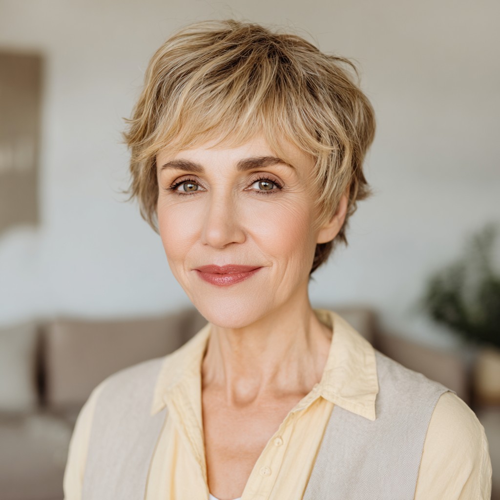 Chic Textured Short Crop with Soft Layers