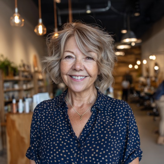 Charming Textured Short Cut with Light Brown Highlights