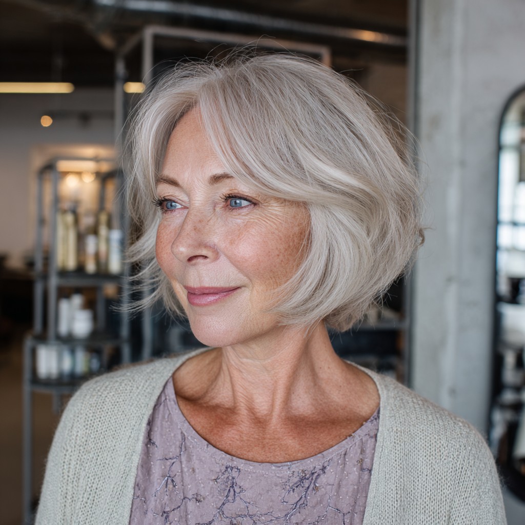 Chic Feathered Bob with Soft Volume