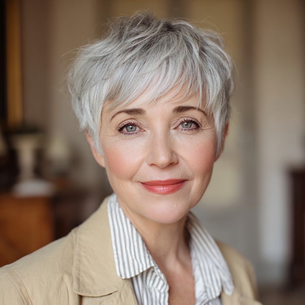 Chic Feathered Pixie Cut with Soft Layers