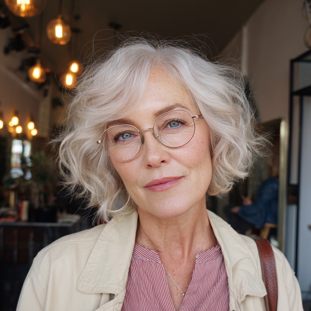 Chic Natural Curly Layered Cut with Soft Volume