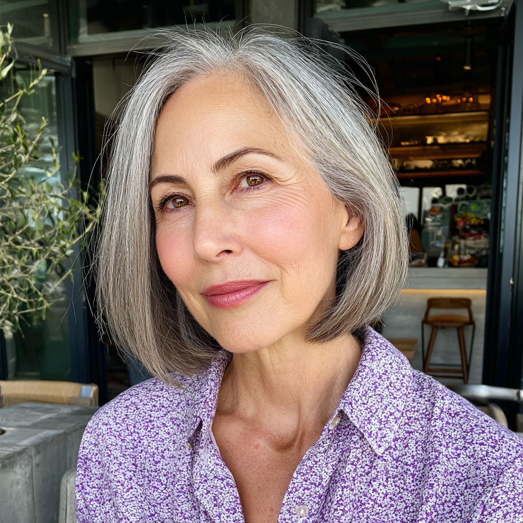 Chic One-Length Silver Bob