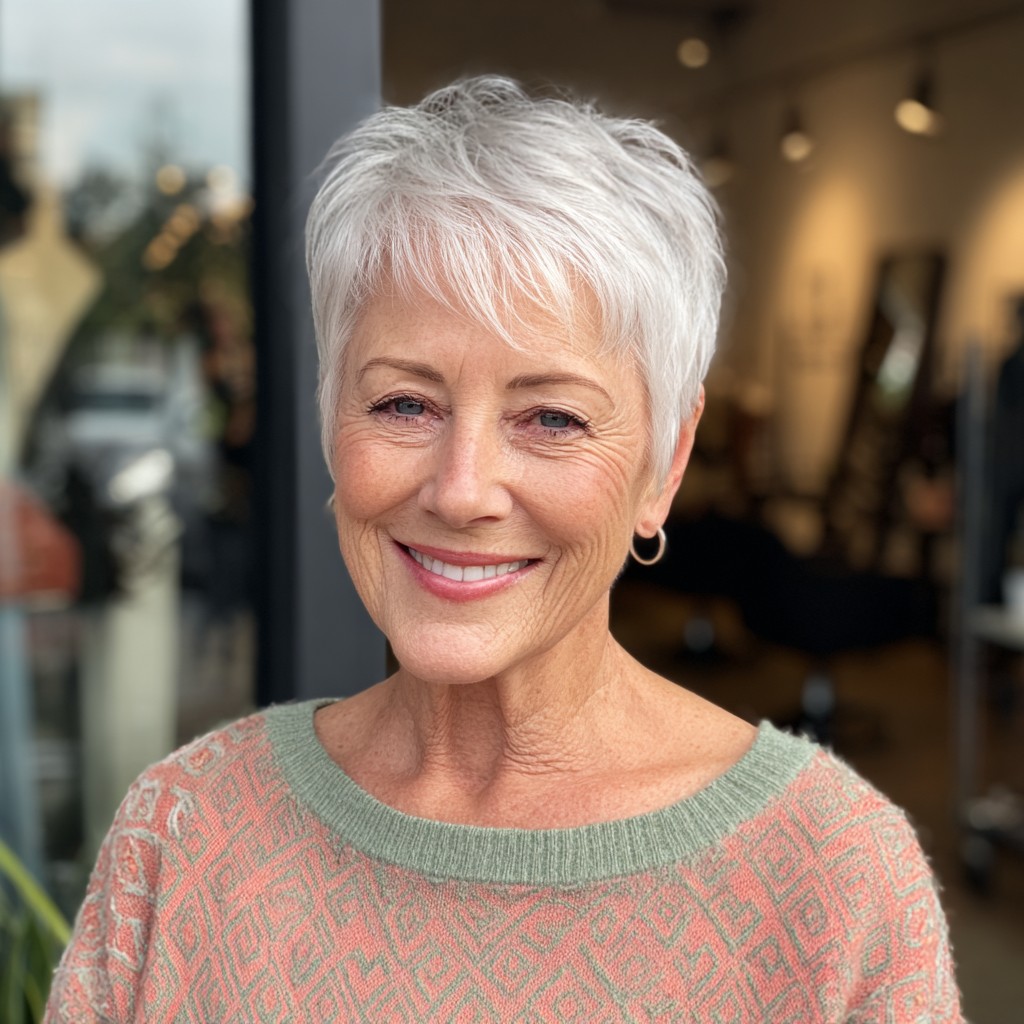 Chic Short Feathered Cut with Subtle Texture