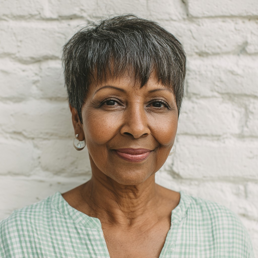chic short textured pixie cut