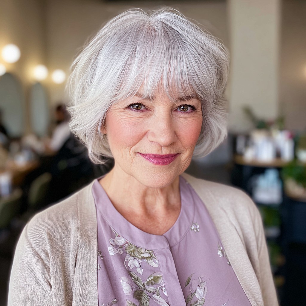 Chic Soft Feathered Cut with Gentle Bangs