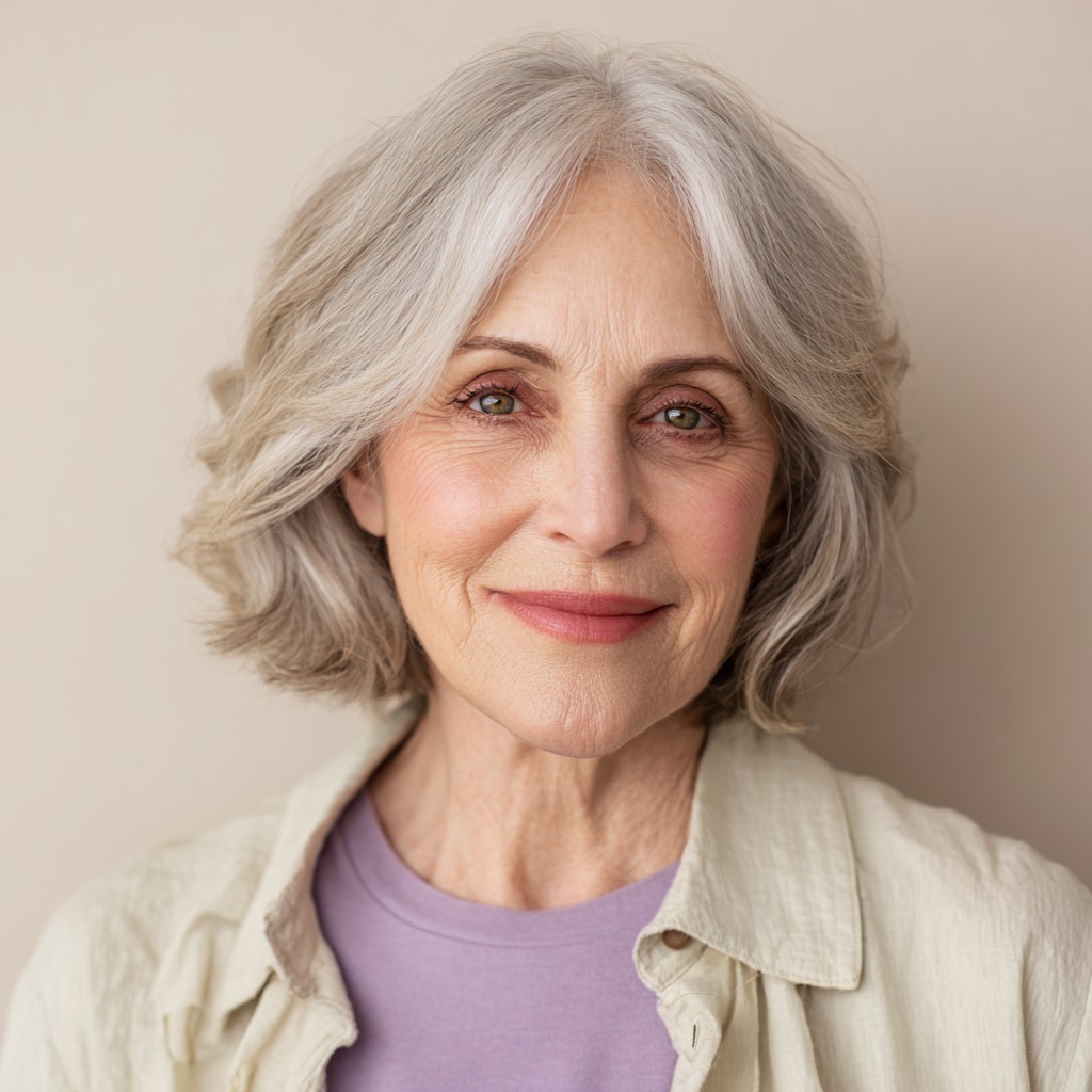 Chic Soft Feathered Lob with Subtle Face-Framing Layers