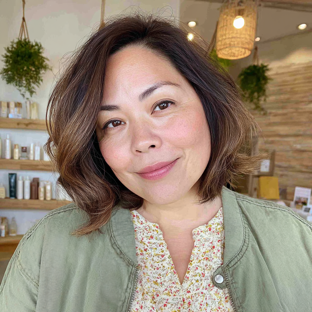 Chic Soft Textured Lob with Natural Waves