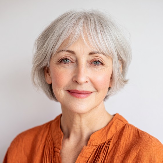 Chic Textured Bob with Soft Fringe