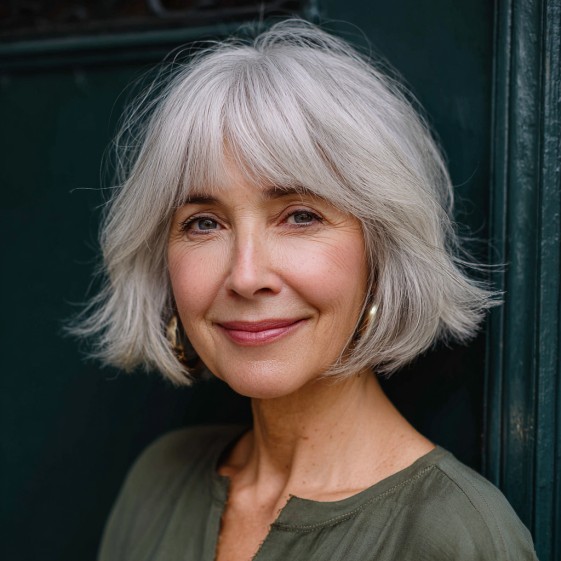 Chic Textured Bottleneck Bob with Face-Framing Layers