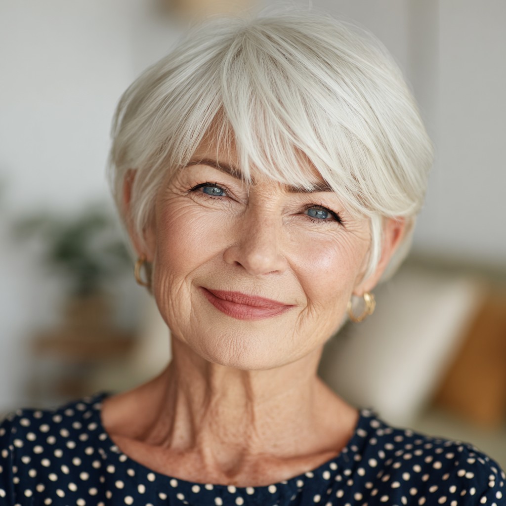 Chic Textured Feathered Crop with Soft Bangs