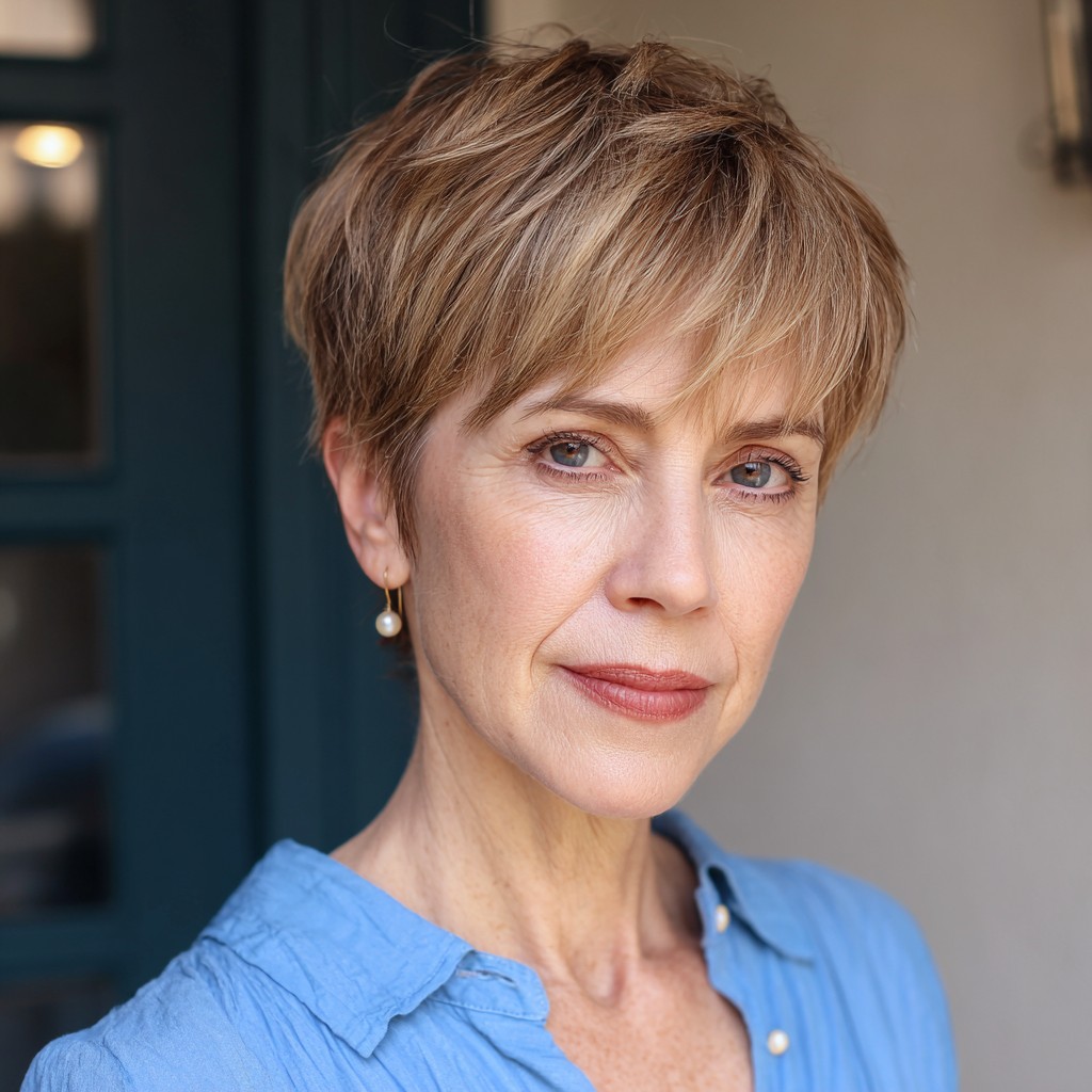 Chic Textured Pixie with Wispy Layers