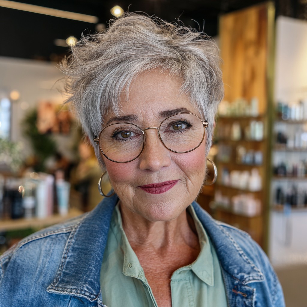 Chic Textured Short Feathered Cut with Effortless Volume