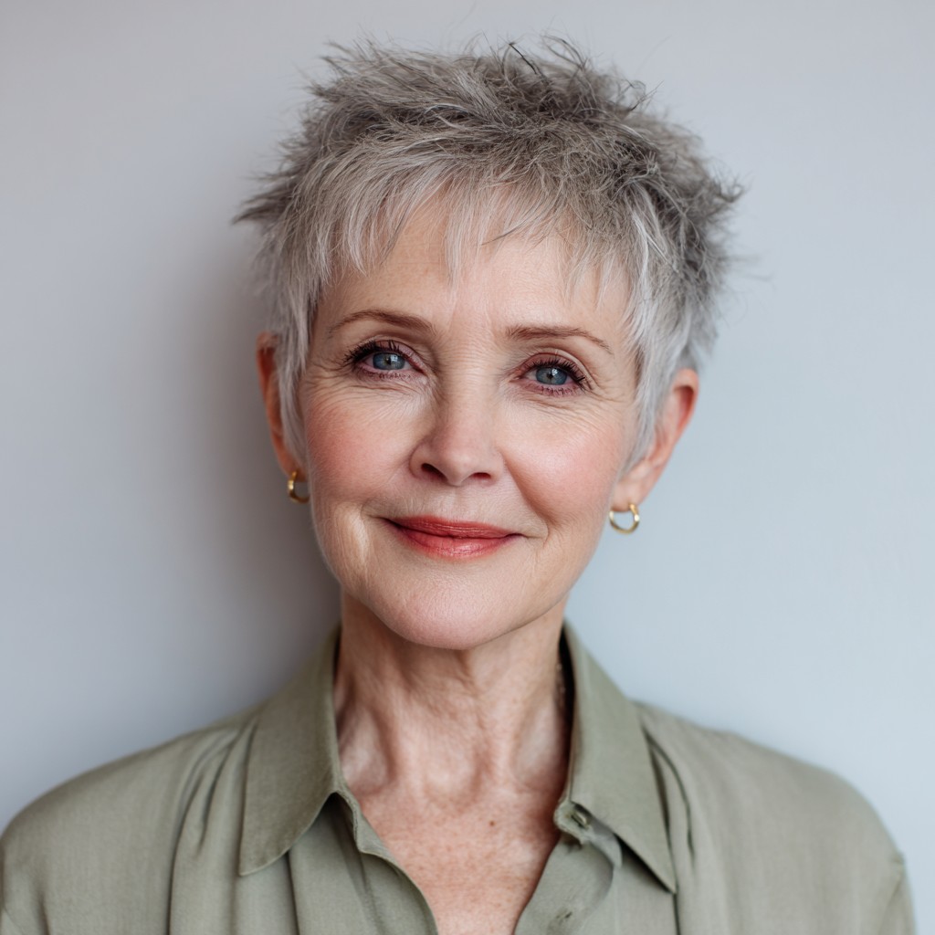 Chic Textured Short Pixie with Fluffed Layers