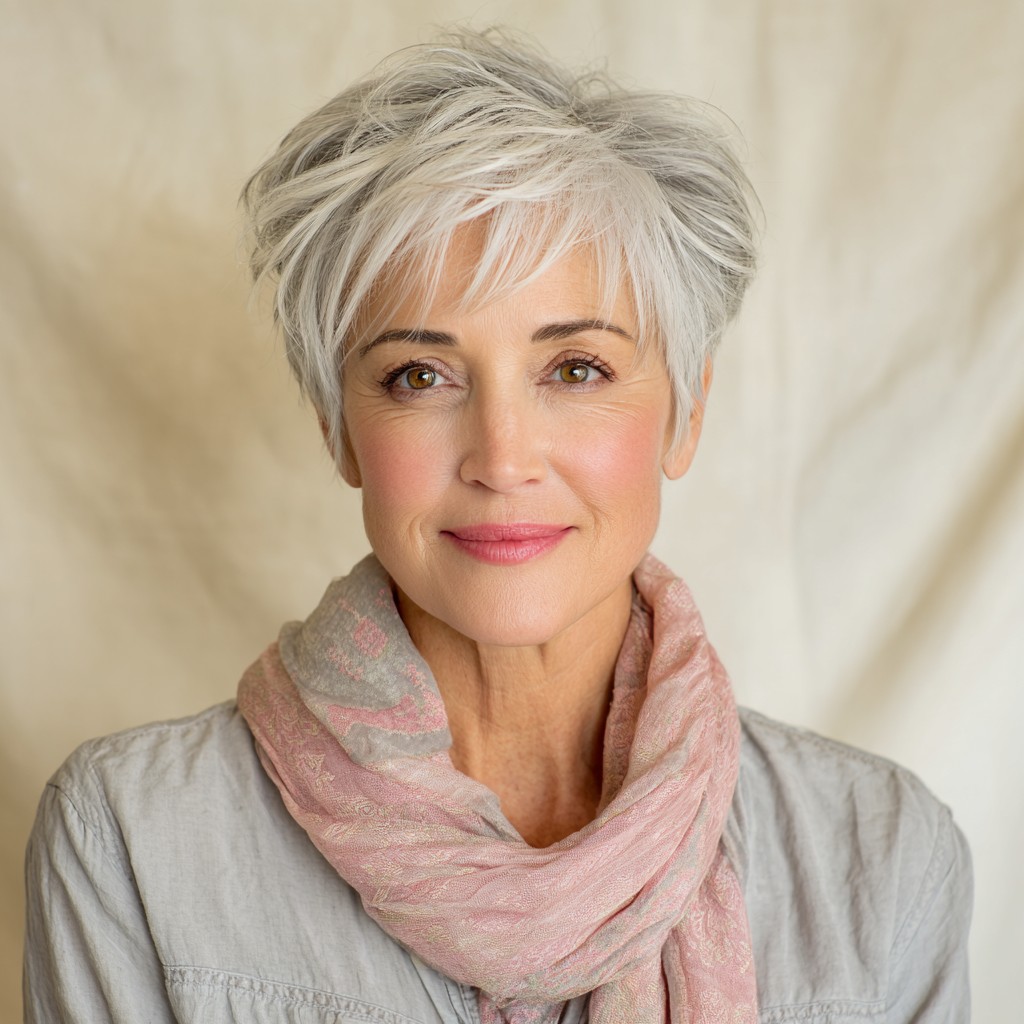 Chic Textured Short Pixie with Subtle Layers