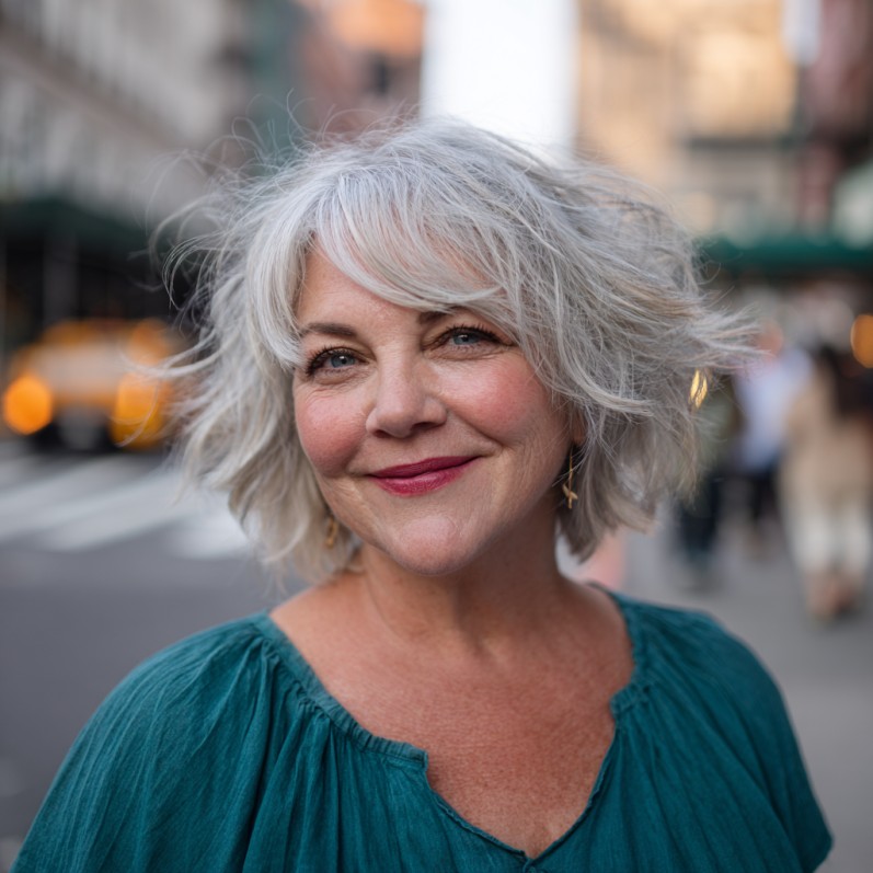 Chic Wispy Shattered Bob with Subtle Volume