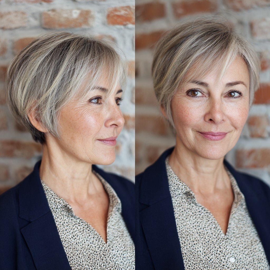 Contemporary Textured Pixie Cut with Subtle Highlights