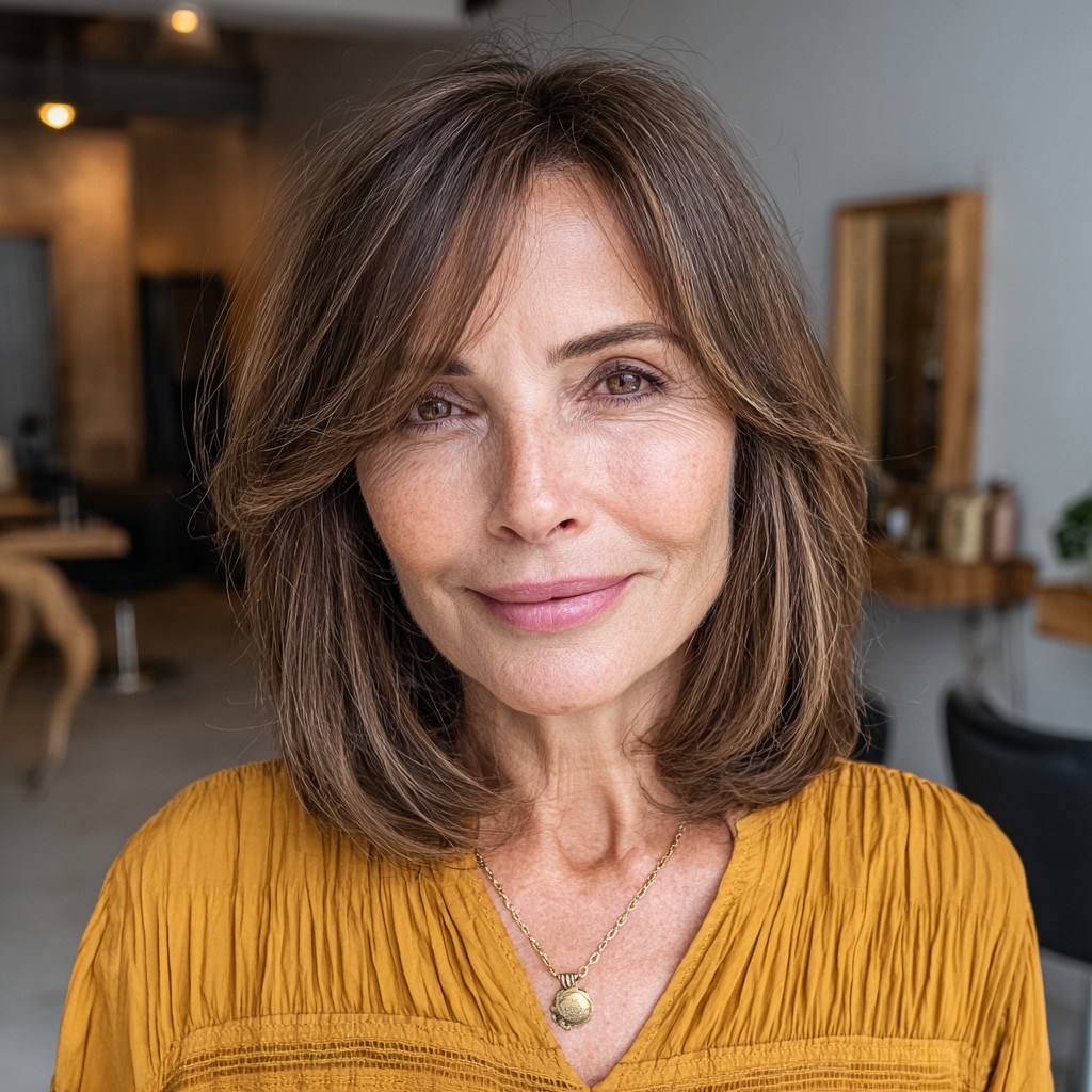 Elegant Soft Layered Cut with Subtle Face-Framing Highlights