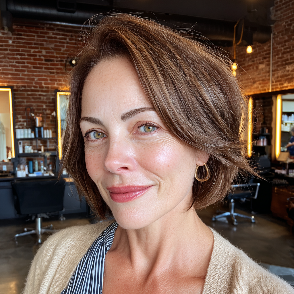 Elegant Textured Bob with Soft Waves