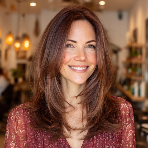 Elegant Textured Layered Cut with Subtle Flips