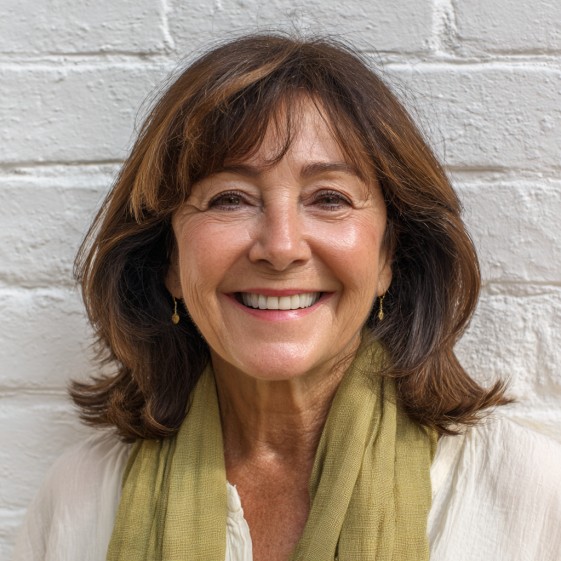 Layered Light Brown Highlights with Soft Bangs