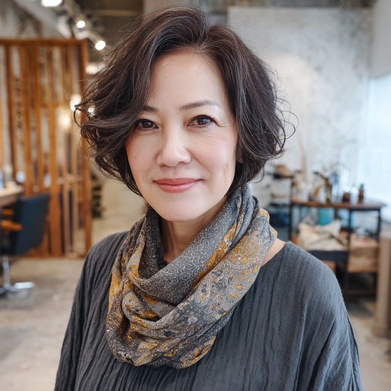 Modern Shattered Bob with Soft Curls