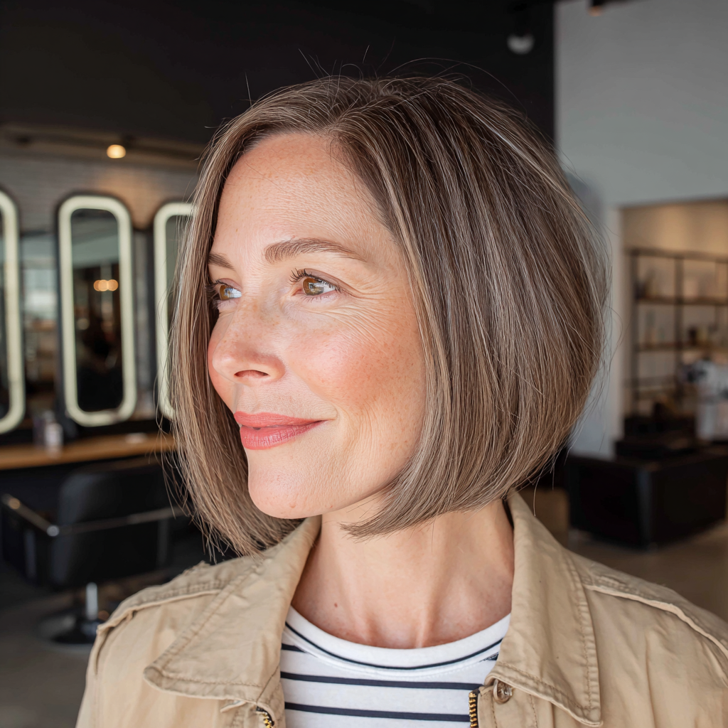Modern Textured Bob with Subtle Highlights