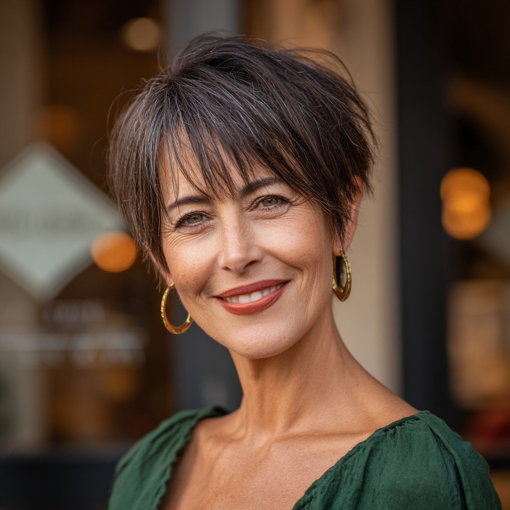 Modern Textured Pixie with Face-Framing Layers