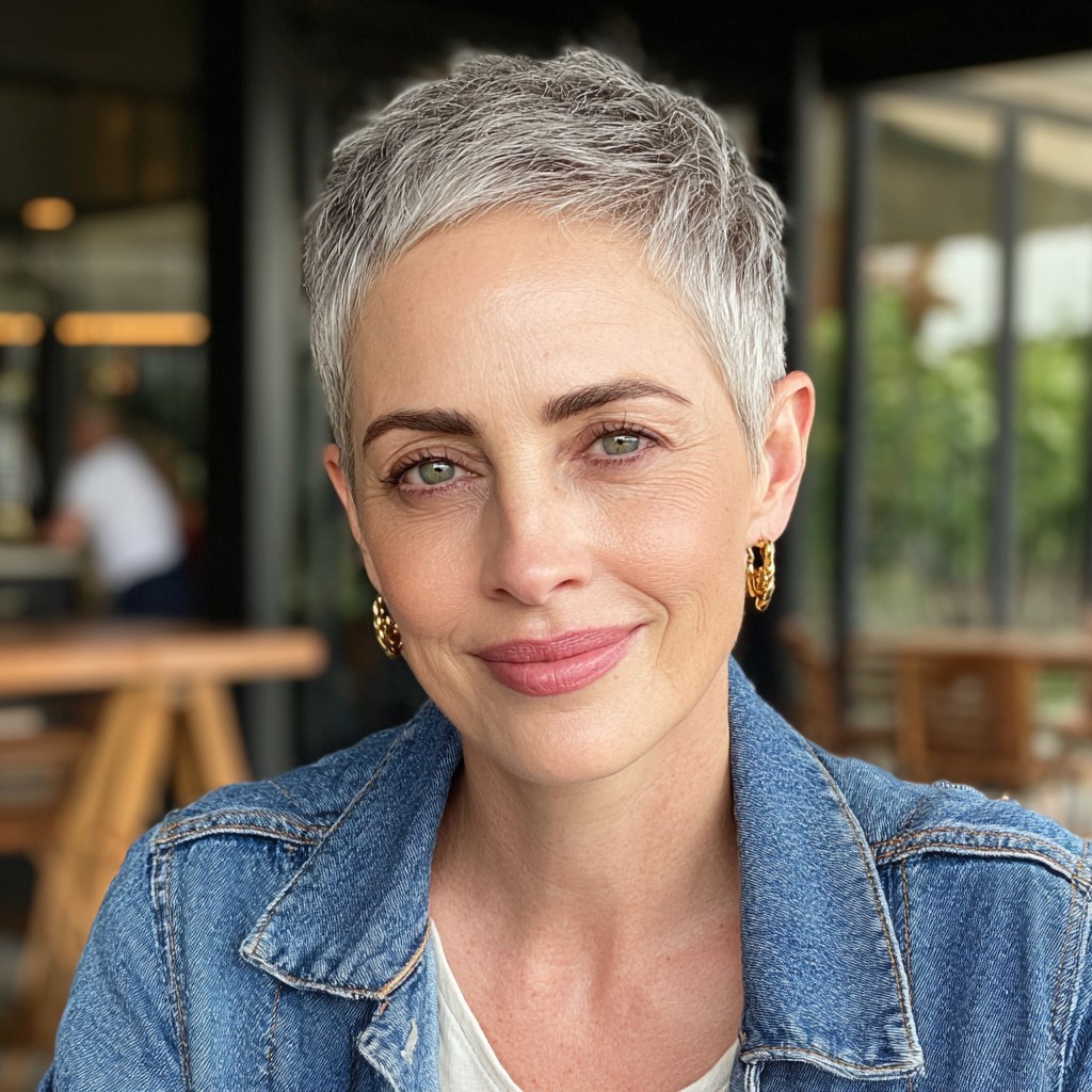 Modern Textured Short Crop with Subtle Layers