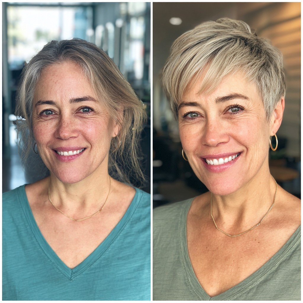 Modern Textured Short Pixie with Subtle Highlights