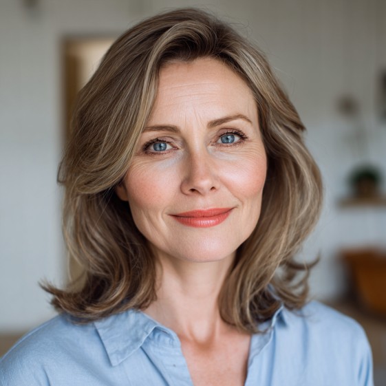 Soft Layered Flipped Cut for Fine Hair