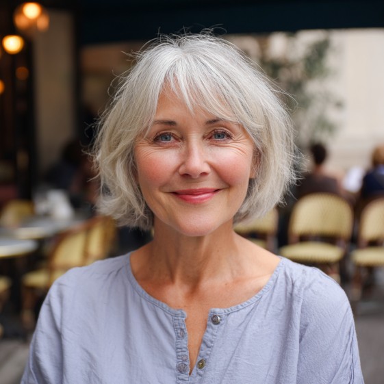 Softly Textured Bottleneck Bob with Effortless Movement