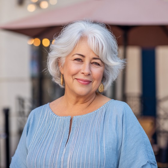 Softly Textured Bottleneck Bob with Gentle Waves