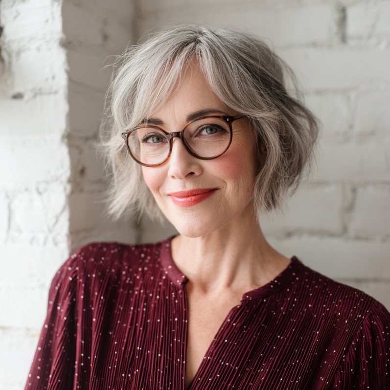 Stylish Softly Layered Bob with Natural Texture