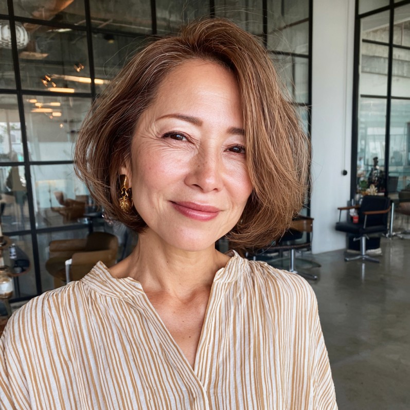 Textured Shattered Bob with Subtle Volume