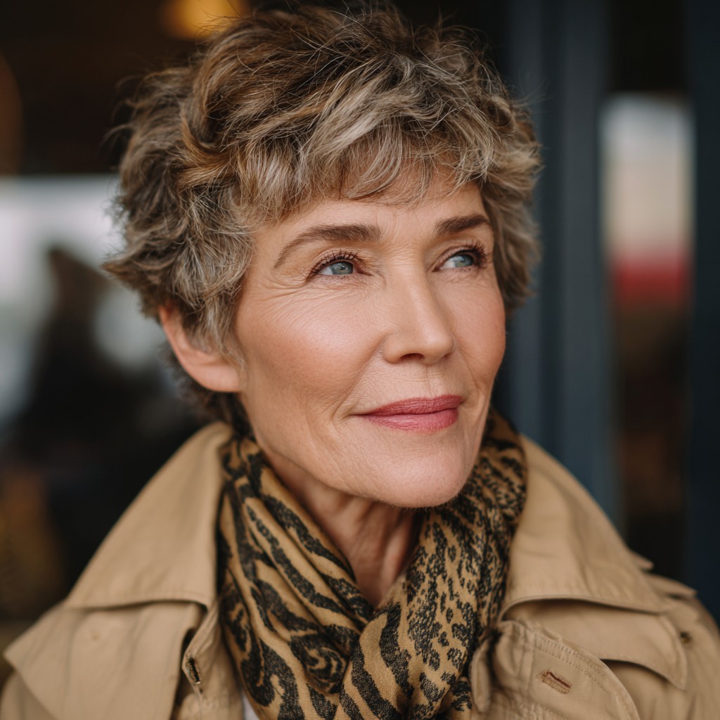 Textured Short Feathered Cut with Soft Movement