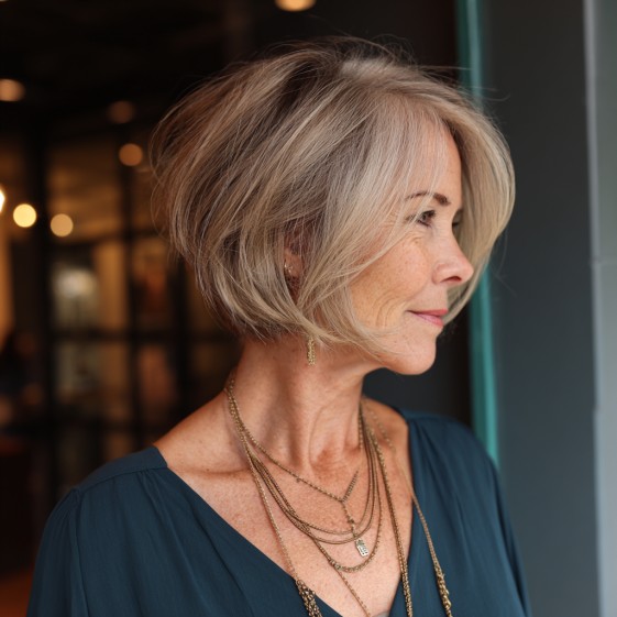 Trendy Light Brown Highlighted Textured Lob
