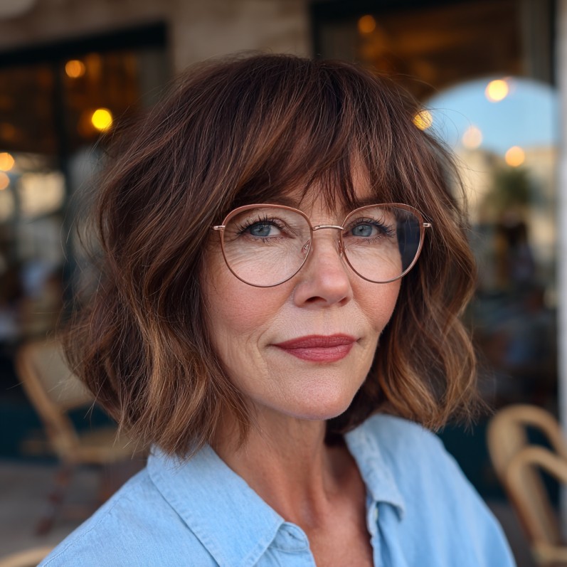 Chic Textured Bob with Subtle Face-Framing Layers