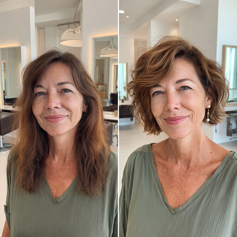 Chic Textured Bob with Soft Waves