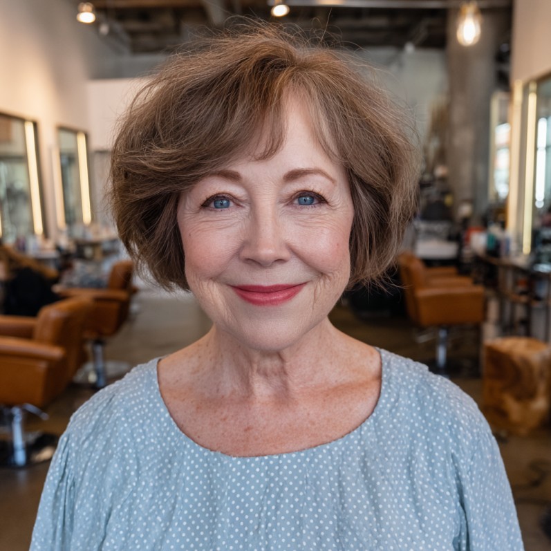 Chic Textured Draped Bob with Soft Volume