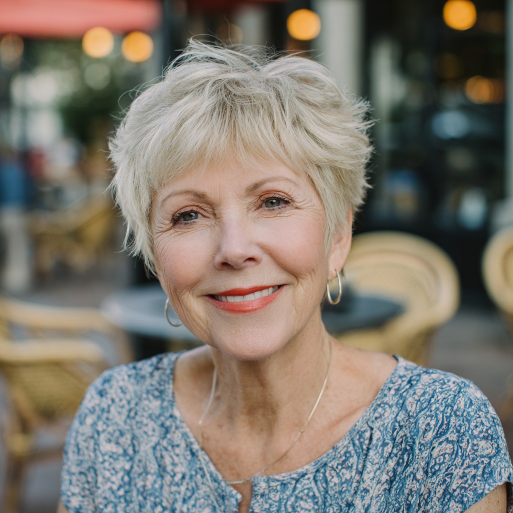 Chic Textured Pixie with Playful Volume