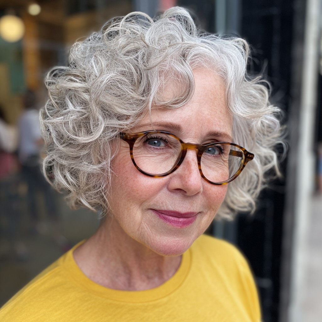 Charming Soft Curly Bob with Defined Curls