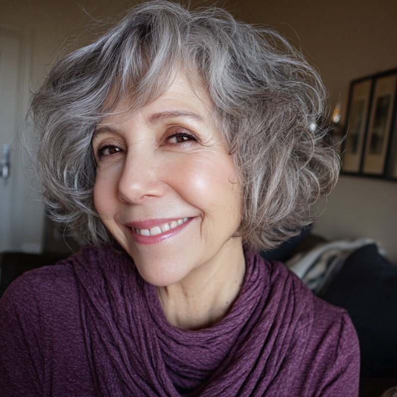 Charming Soft Draped Bob with Gentle Curls