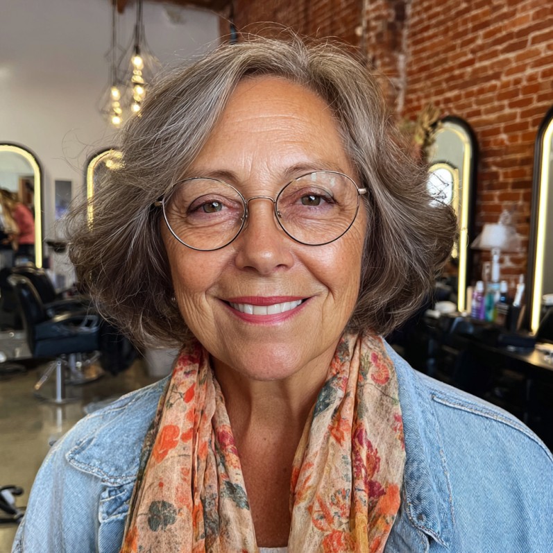 Chic Draped Bob with Gentle Waves